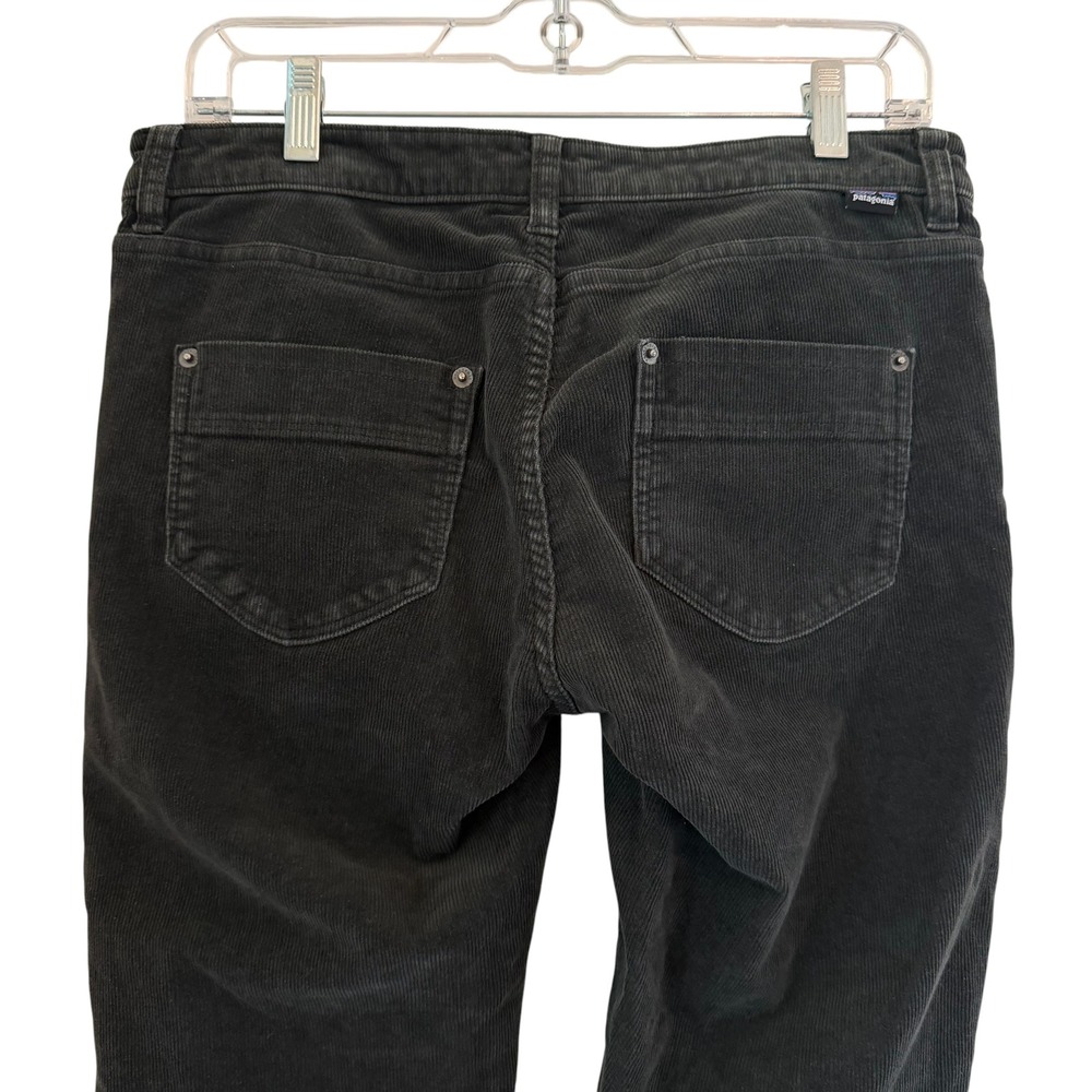 Patagonia Womens 29 Black Organic Cotton Corduroy Slim Straight Leg Pants Cords - Picture 3 of 16